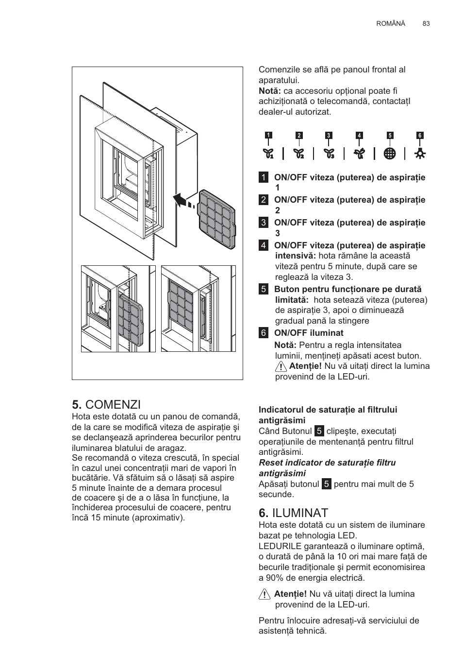 Comenzi, Iluminat | AEG X99464MK2 User Manual | Page 83 / 132