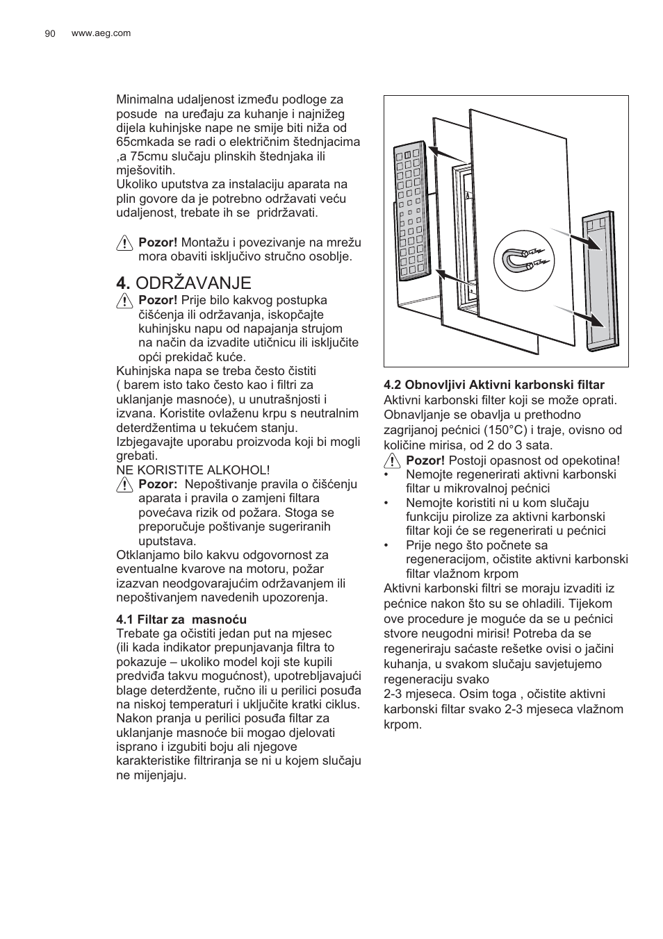 Održavanje | AEG X99464MK2 User Manual | Page 90 / 132