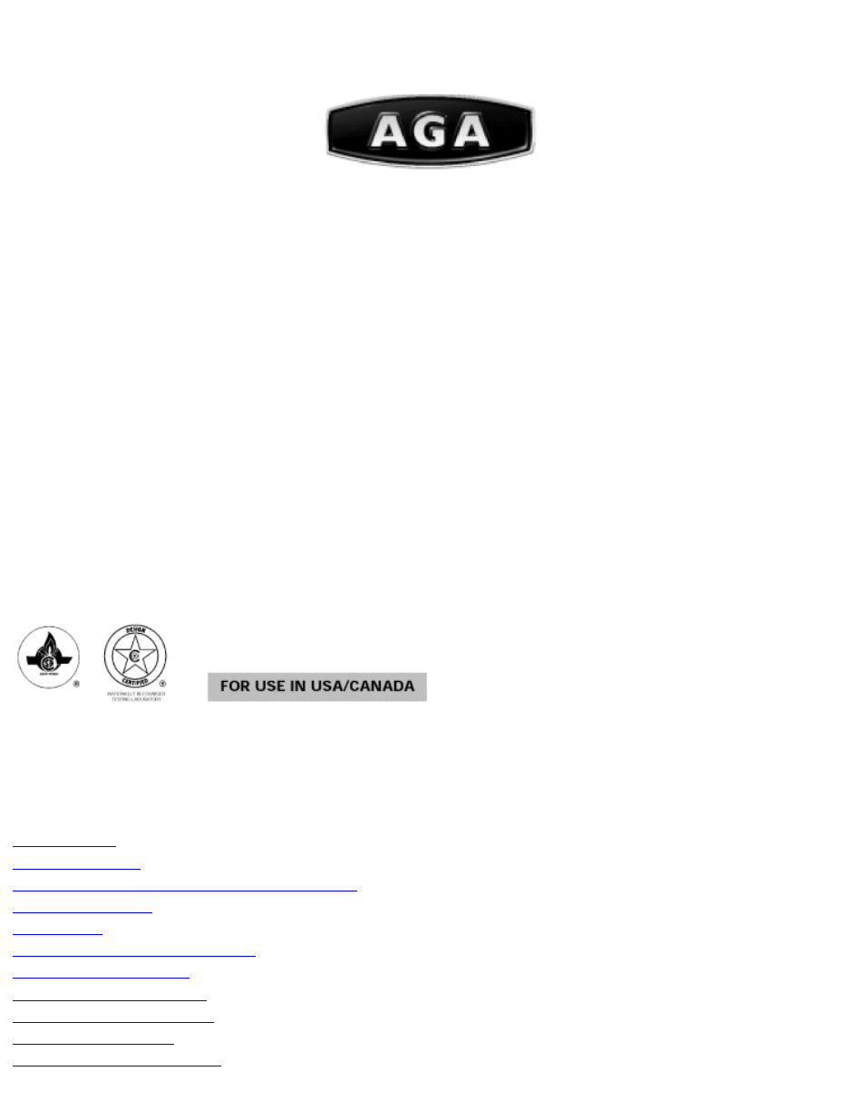 Aga Ranges GC 3 User Manual | 11 pages
