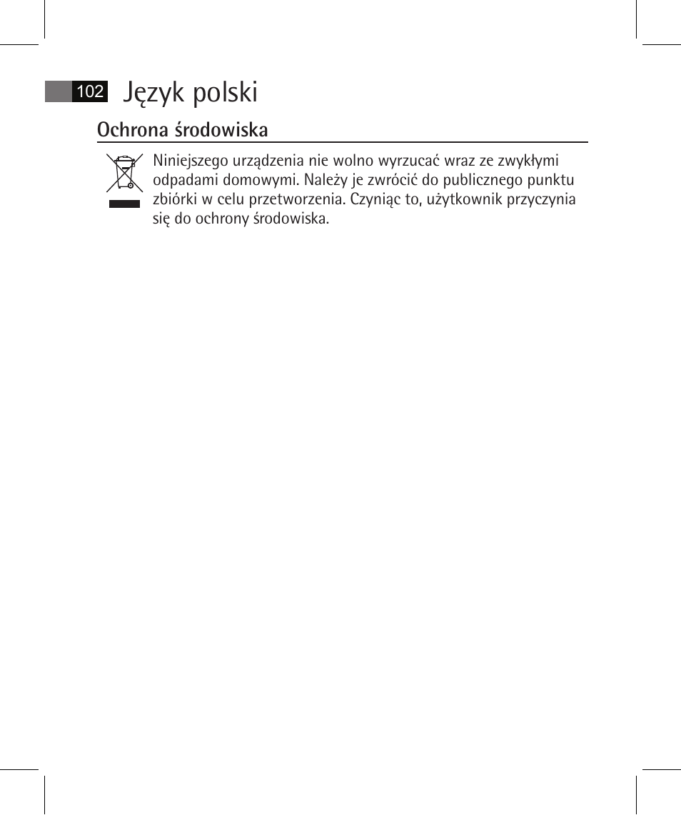 Język polski | AEG FT 4925 User Manual | Page 102 / 138