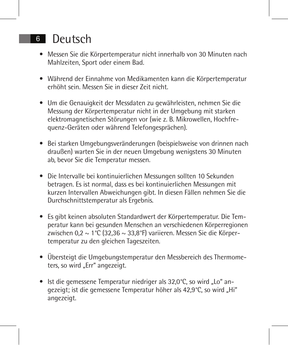 Deutsch | AEG FT 4925 User Manual | Page 6 / 138