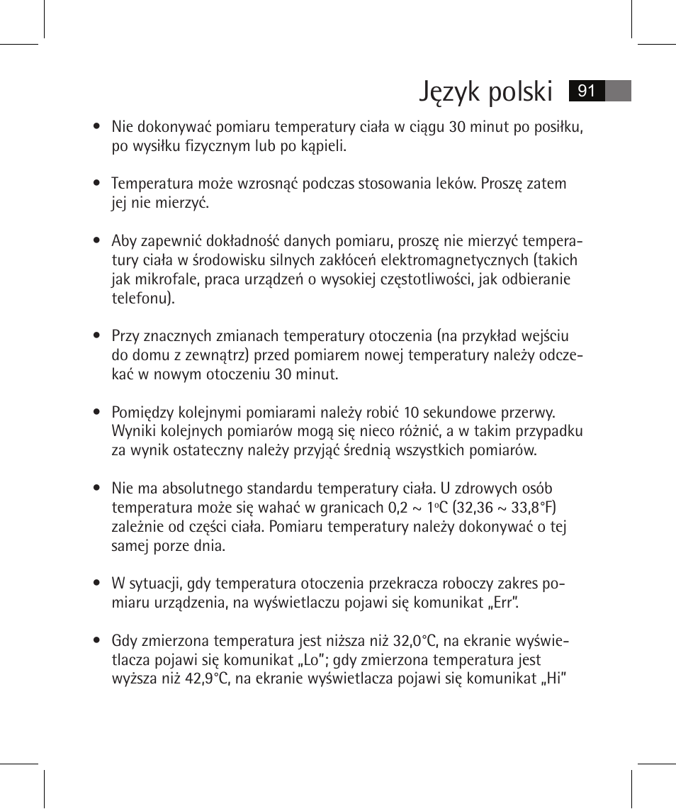 Język polski | AEG FT 4925 User Manual | Page 91 / 138