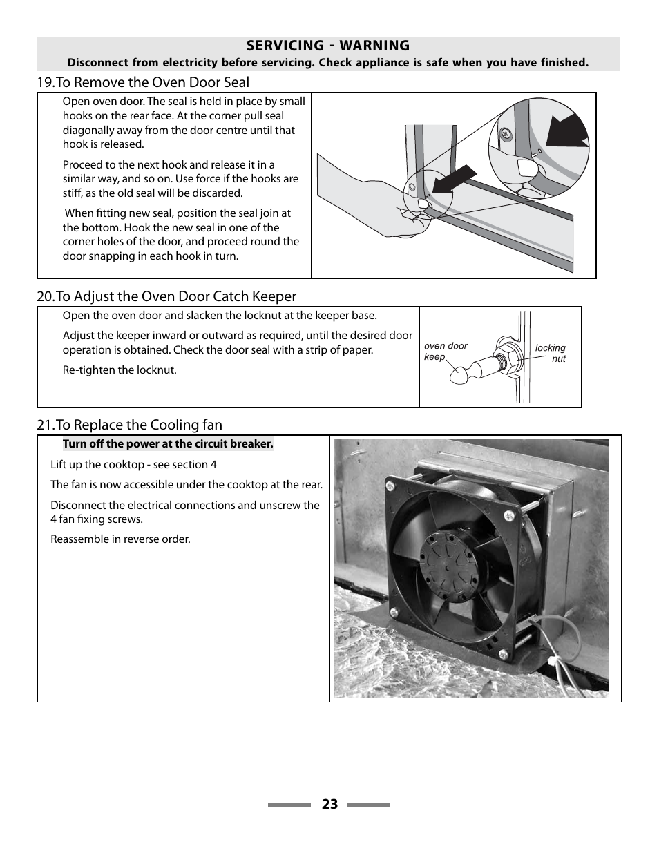 Aga Ranges LEGACY F107411-01 User Manual | Page 23 / 32