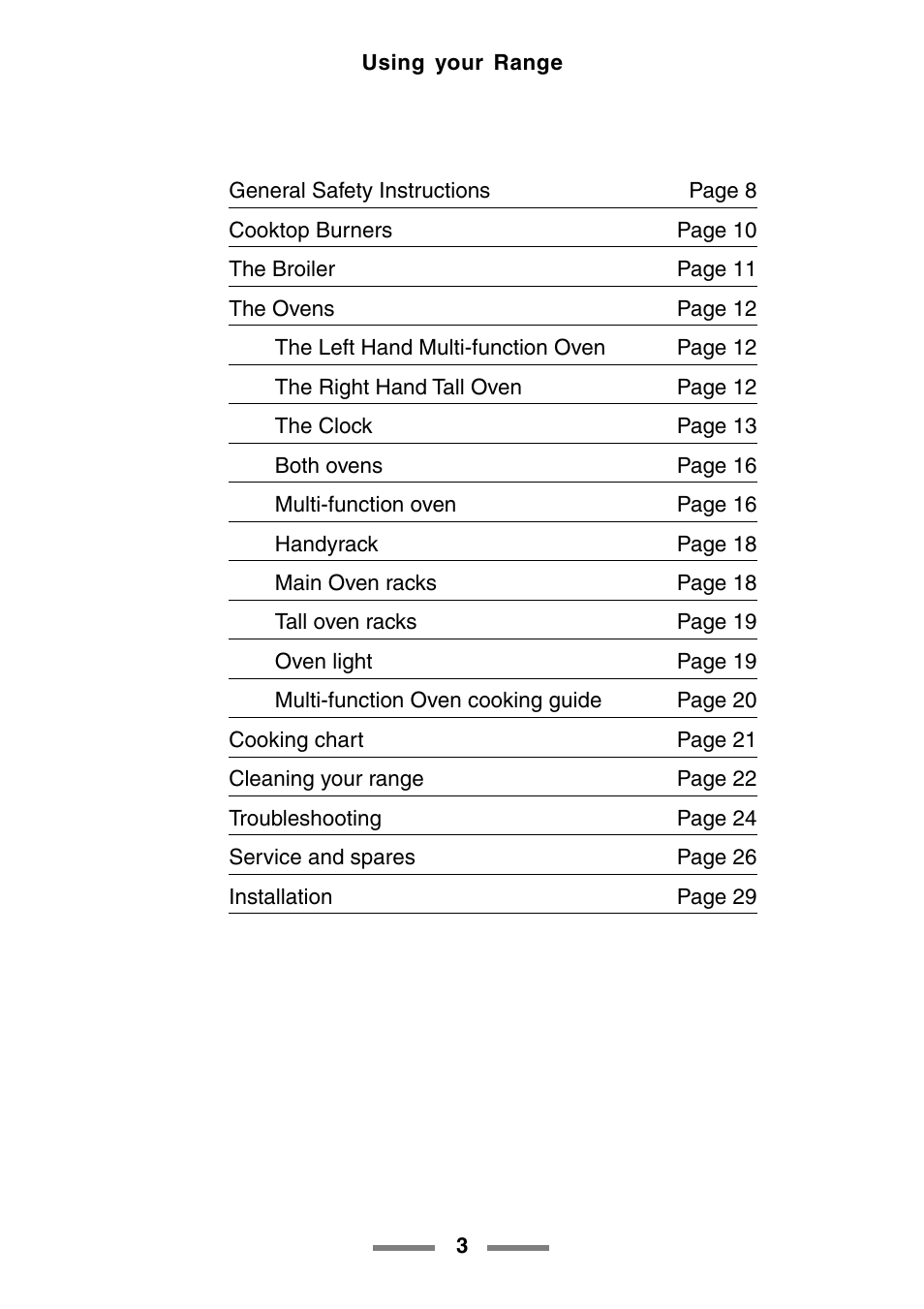 Aga Ranges U104601-01 User Manual | Page 3 / 52