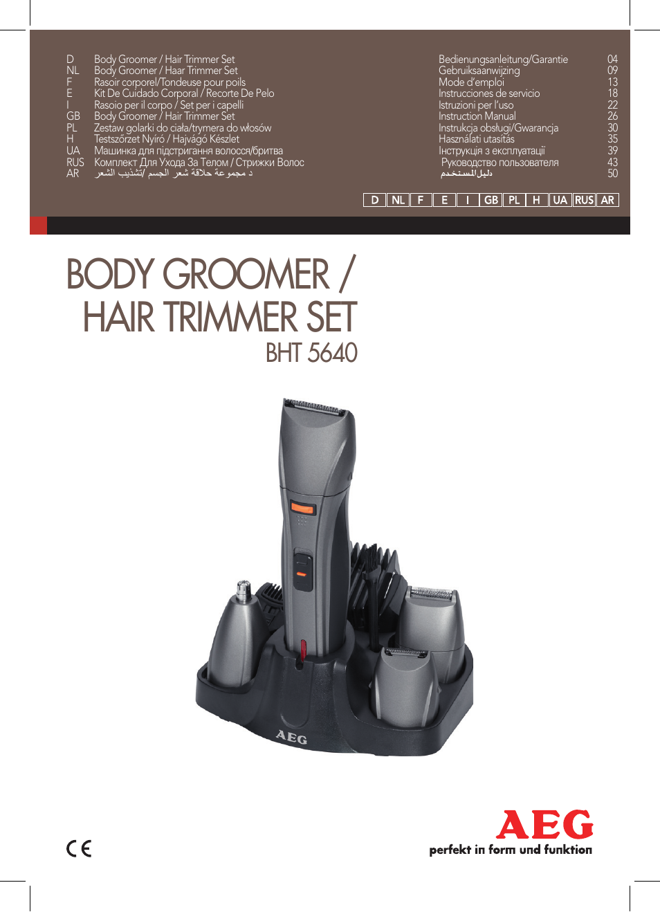AEG BHT 5640 User Manual | 54 pages