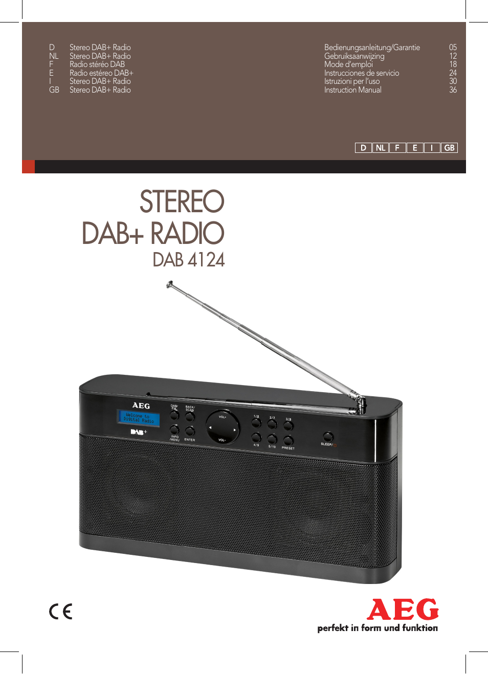 AEG DAB 4124 User Manual | 42 pages