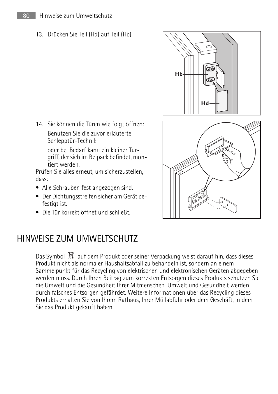 Hinweise zum umweltschutz | AEG SDS51200S0 User Manual | Page 80 / 84