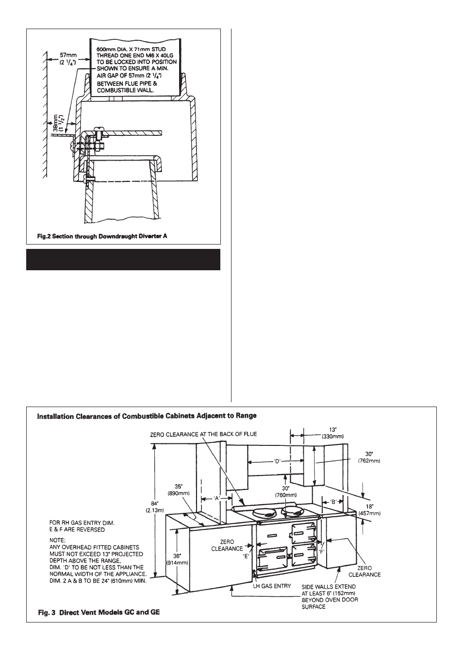 Vent connection | Aga Ranges GC User Manual | Page 2 / 8