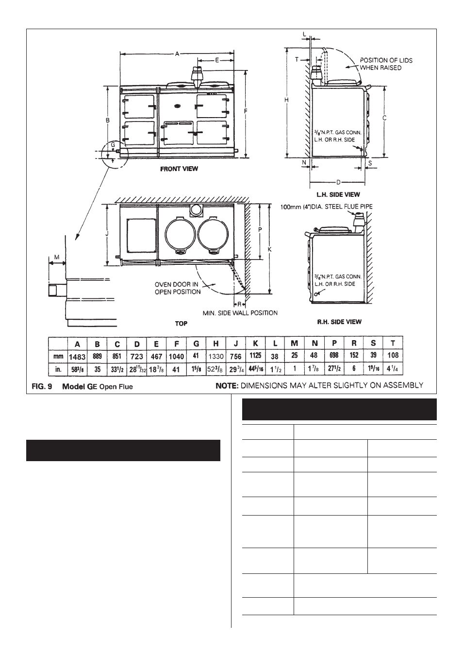 Replacement parts technical specification | Aga Ranges GC User Manual | Page 6 / 8