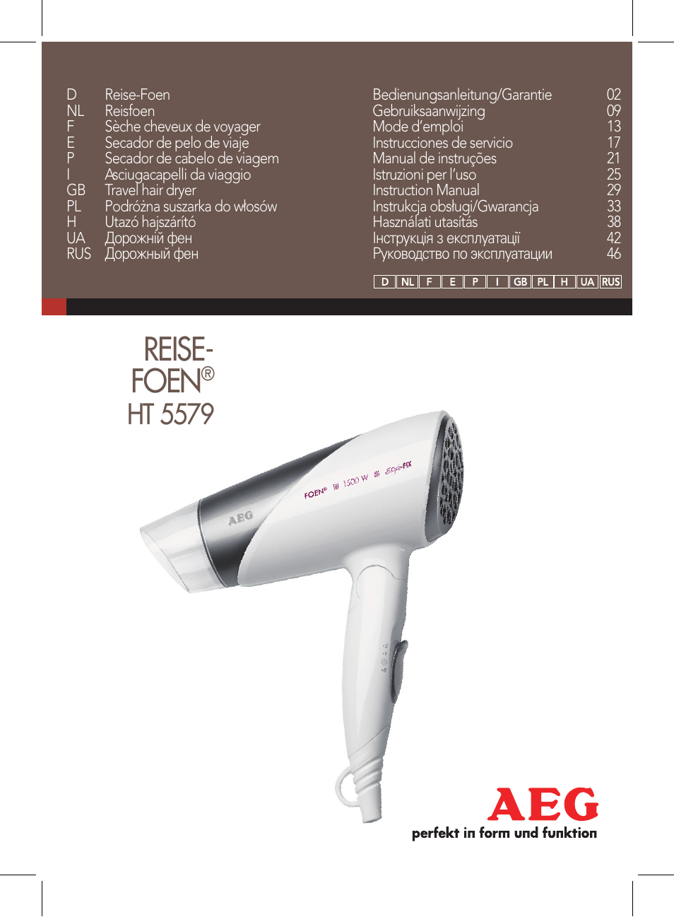 AEG HT 5579 User Manual | 52 pages