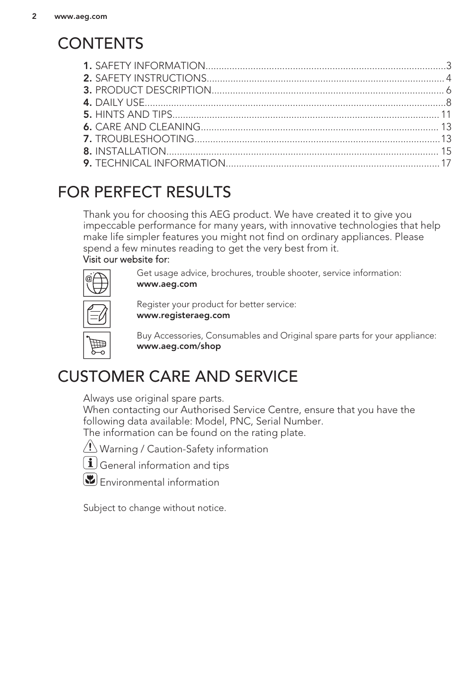 AEG HK653320FB User Manual | Page 2 / 60