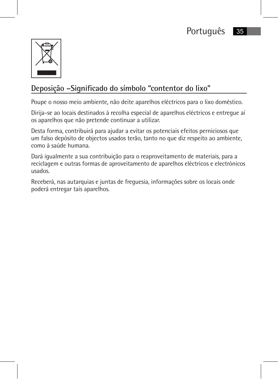 Português | AEG MSS 5572 User Manual | Page 35 / 74