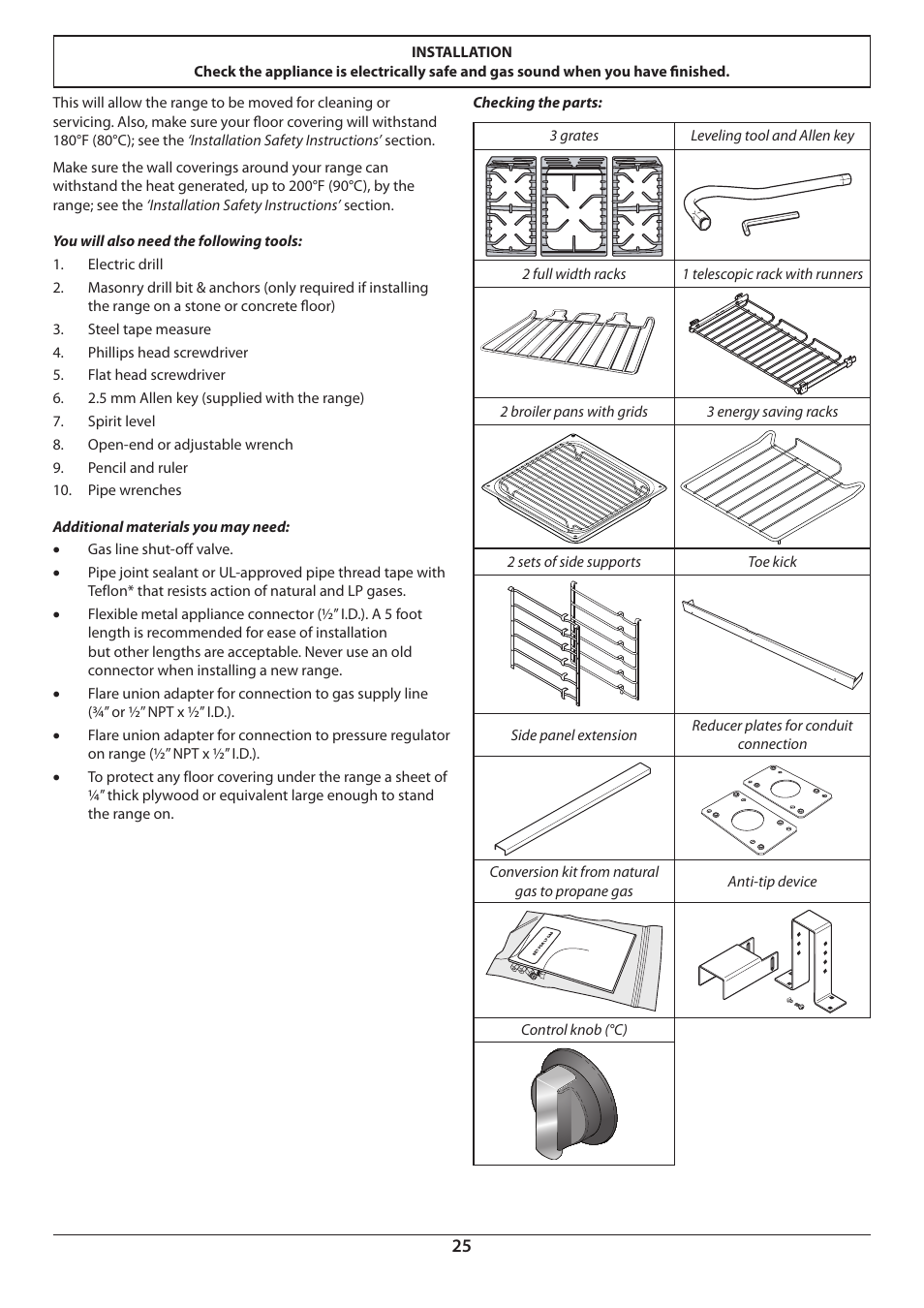 Aga Ranges DUAL FUEL U110054 - 03A User Manual | Page 27 / 48