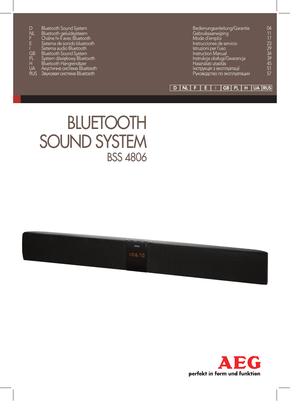 AEG BSS 4806 User Manual | 66 pages