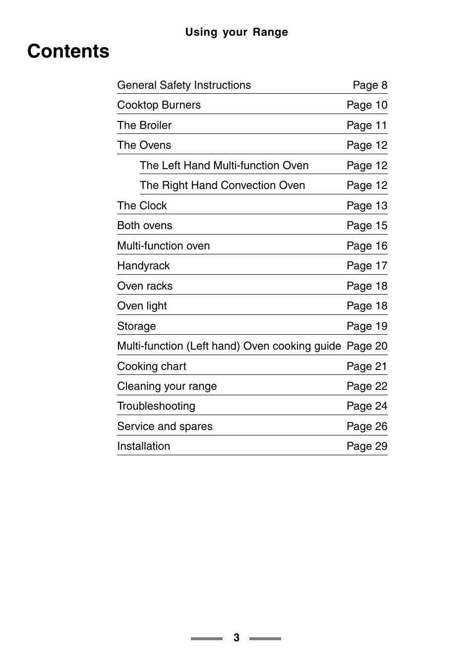 Aga Ranges U104001-03 User Manual | Page 5 / 56