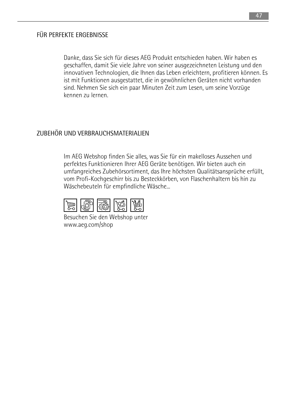 AEG A51700GSW0 User Manual | Page 47 / 64