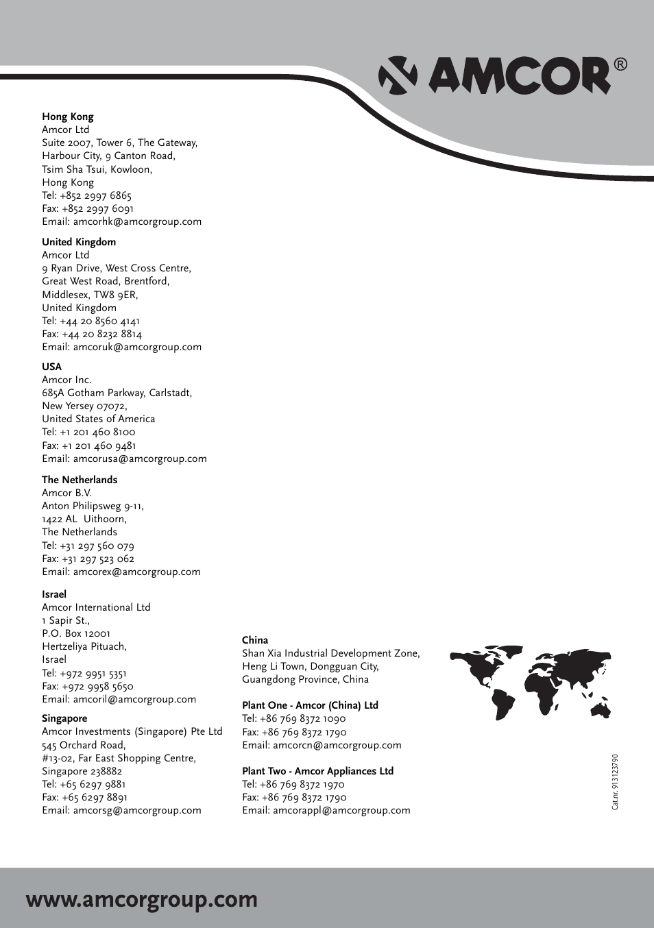 Amcor PLM 15000E User Manual | Page 12 / 12