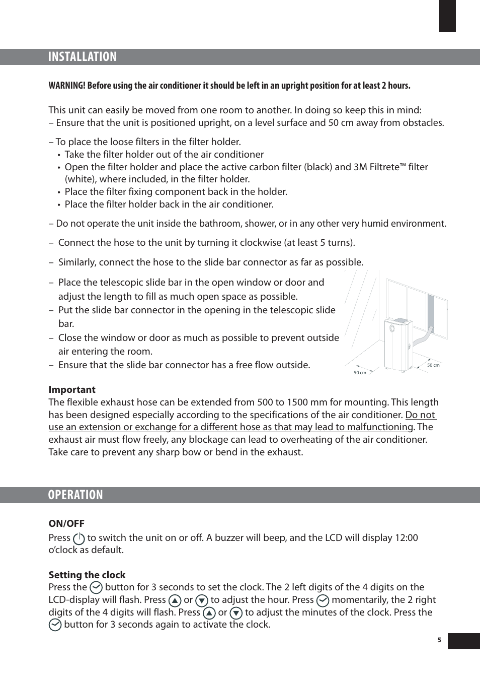 Installation, Operation | Amcor PLM 15000E User Manual | Page 5 / 12