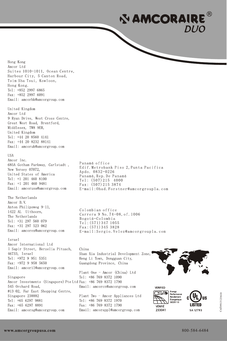 Amcor UCHW-H09AF2 User Manual | Page 24 / 24