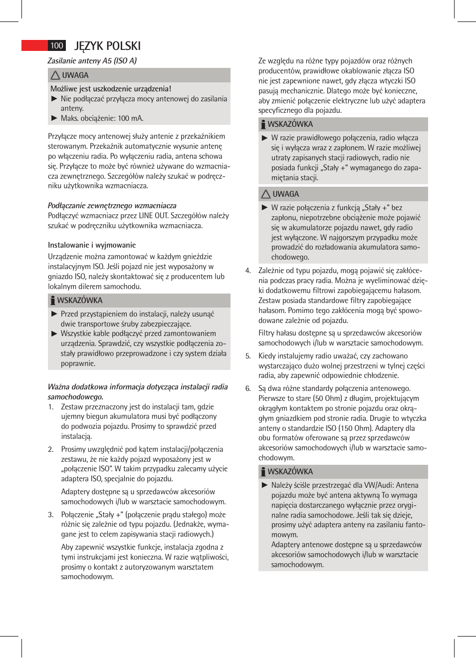 Język polski | AEG AR 4021 BT User Manual | Page 100 / 114