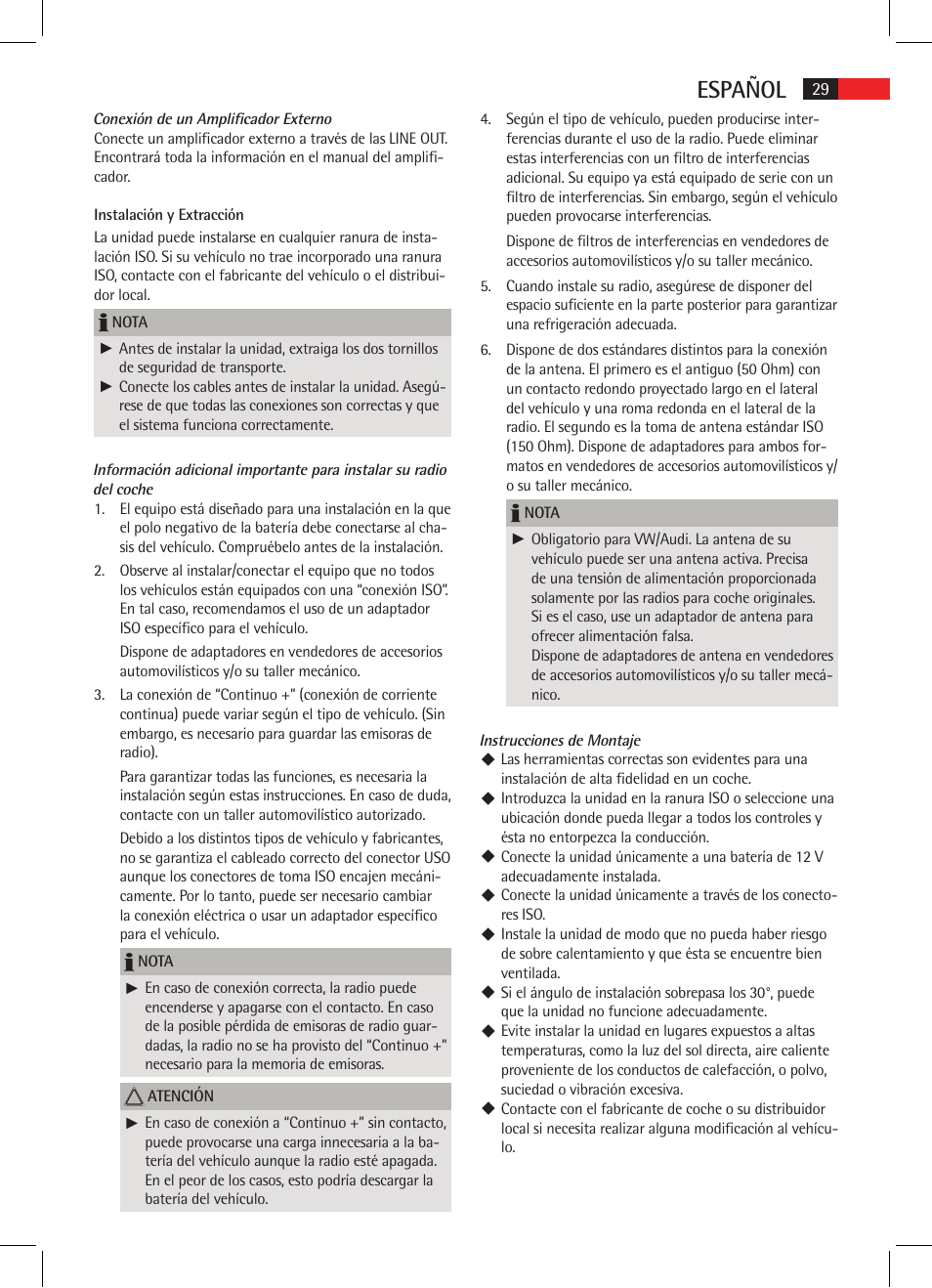 Español | AEG AR 4021 BT User Manual | Page 29 / 114