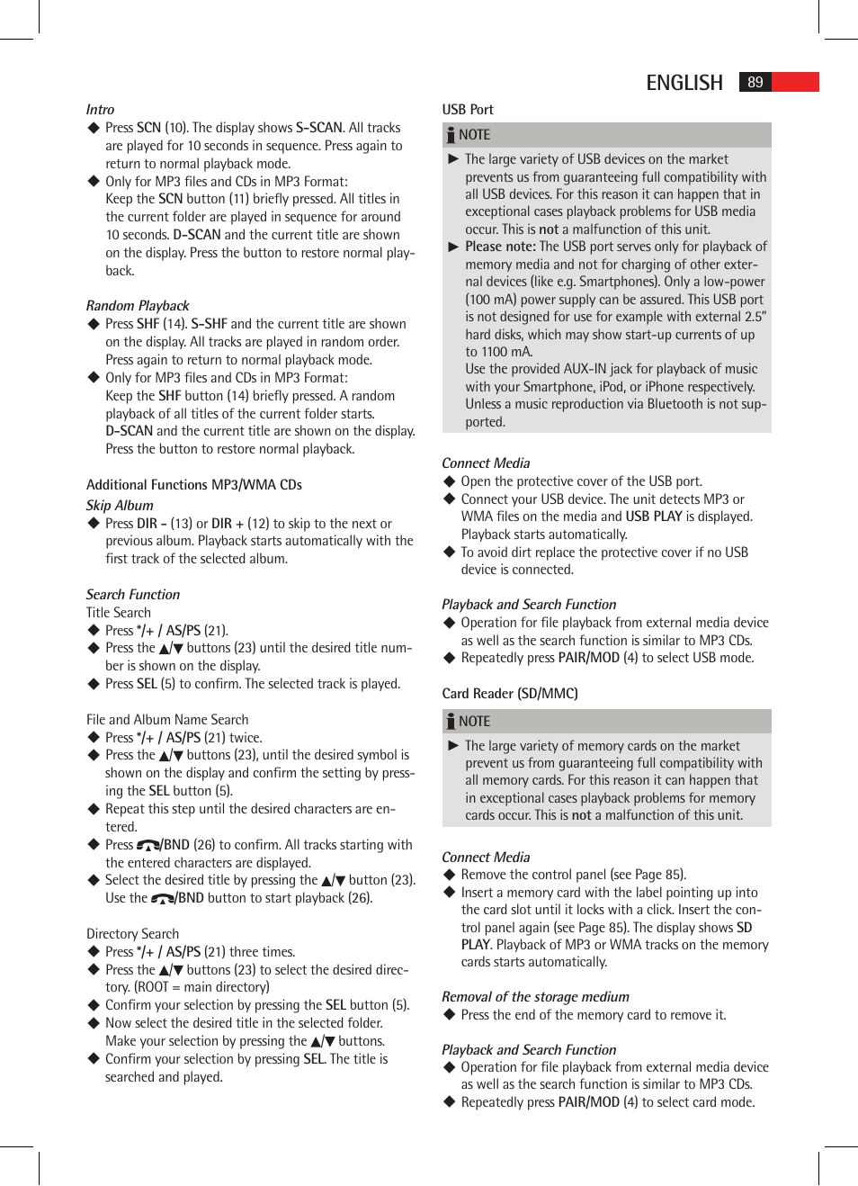 English | AEG AR 4021 BT User Manual | Page 89 / 114