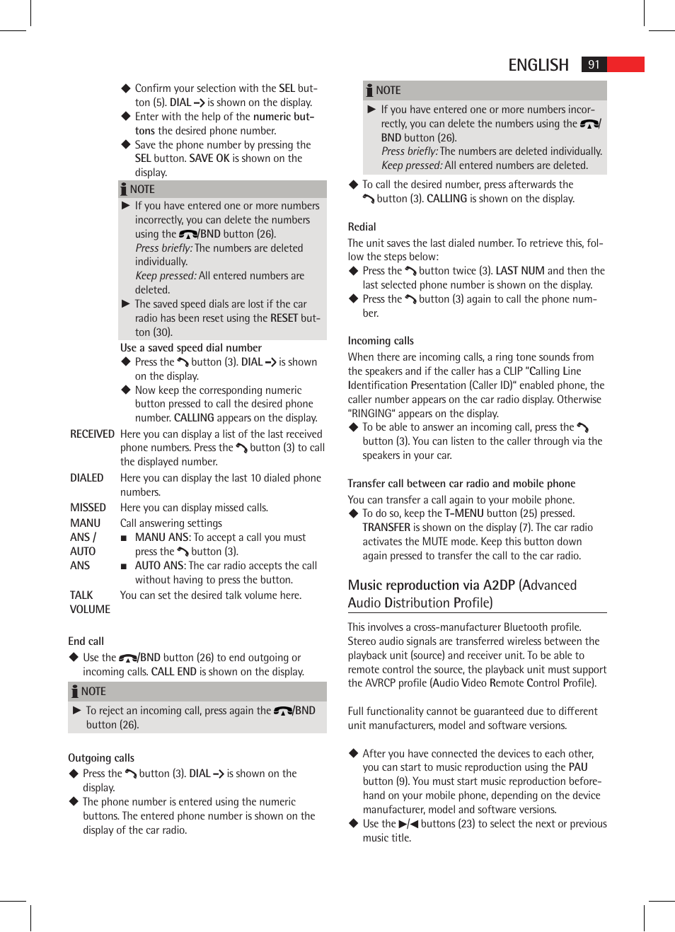 English | AEG AR 4021 BT User Manual | Page 91 / 114