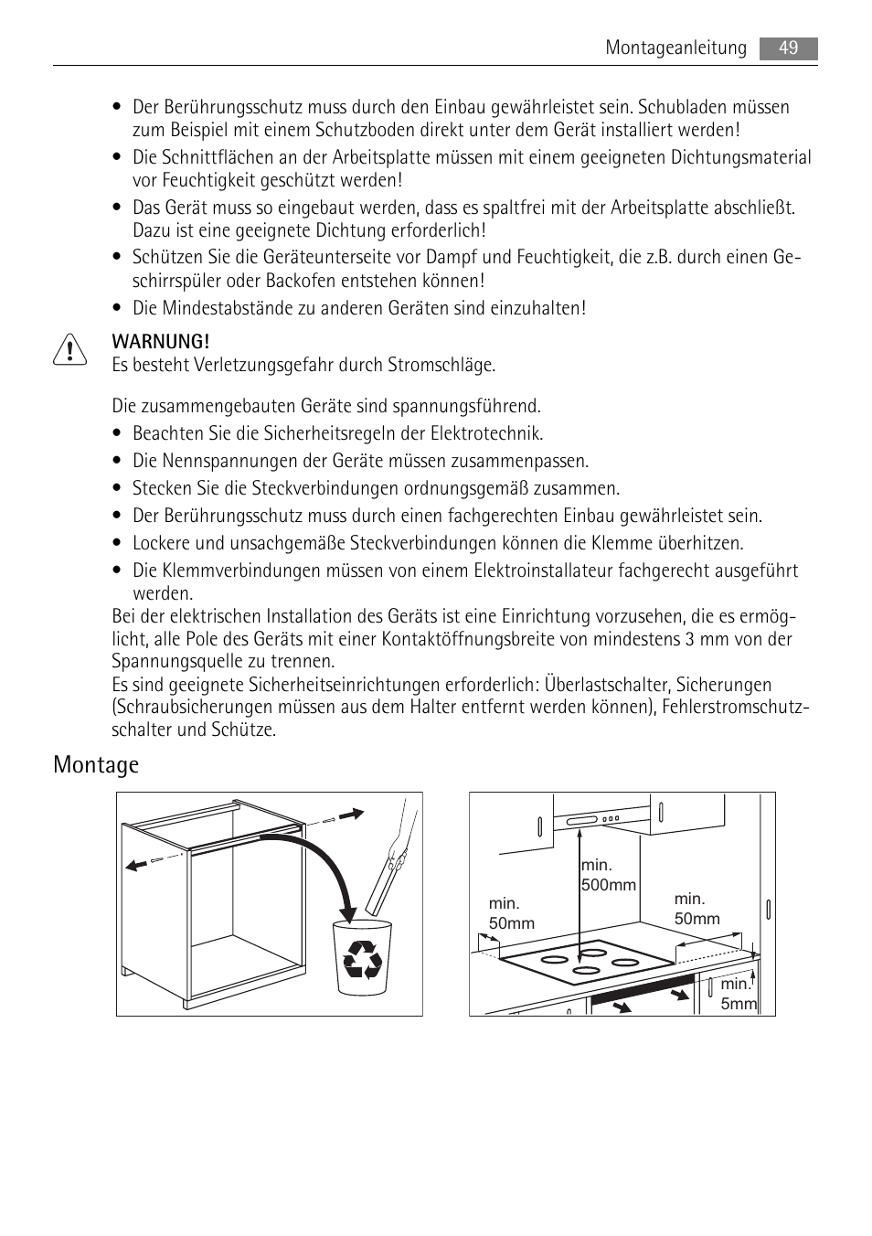 Montage | AEG HC652600EB User Manual | Page 49 / 60