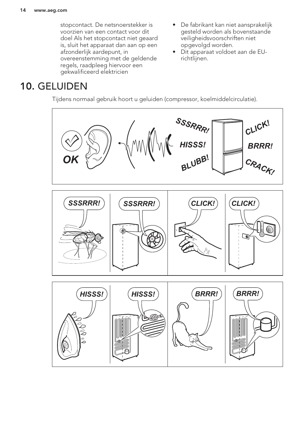 Geluiden | AEG S71449TSW0 User Manual | Page 14 / 60