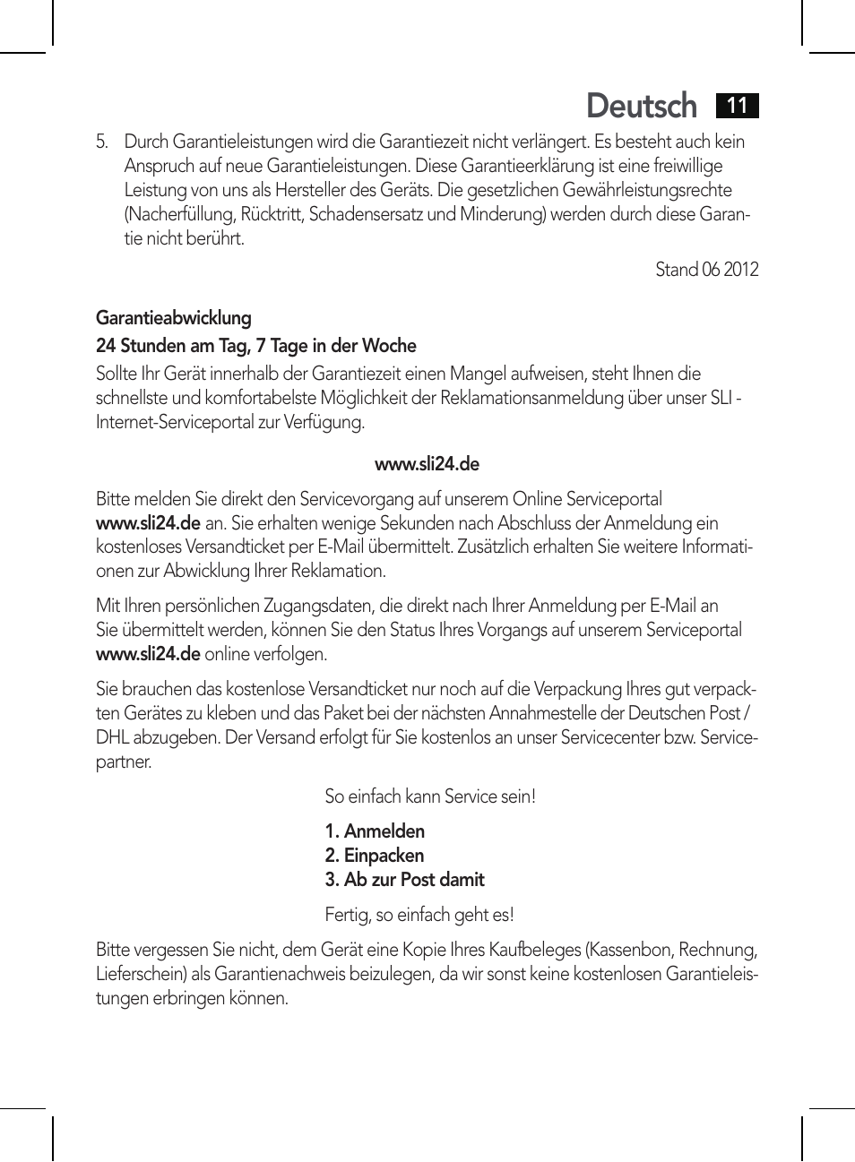 Deutsch | AEG HR 5654 User Manual | Page 11 / 82