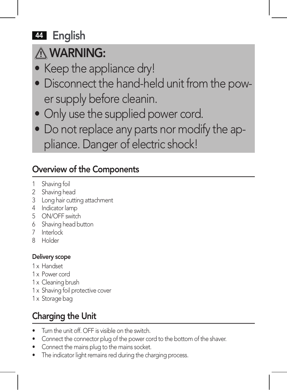 English | AEG HR 5654 User Manual | Page 44 / 82