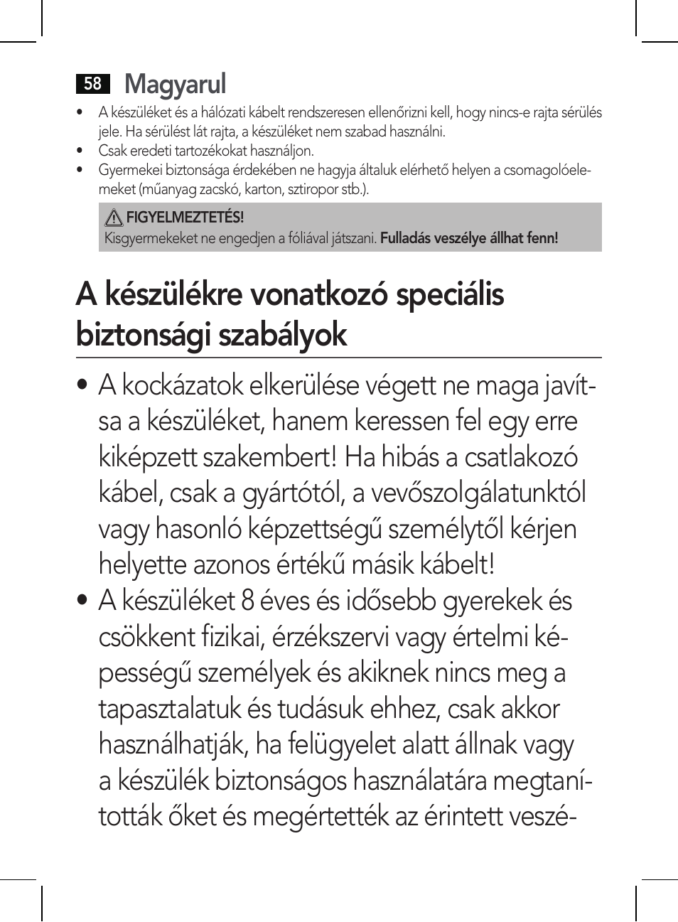 Magyarul | AEG HR 5654 User Manual | Page 58 / 82