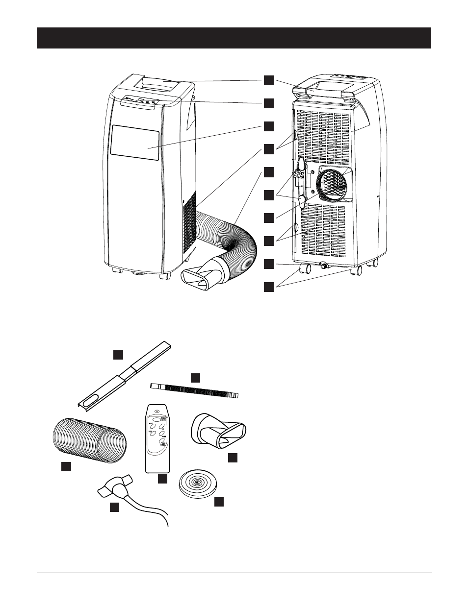 Parts | Amcor NanoMax PORTABLE AIRCONDITIONER User Manual | Page 6 / 32