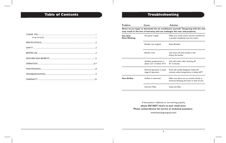 Amcor MD250 User Manual | Page 2 / 6