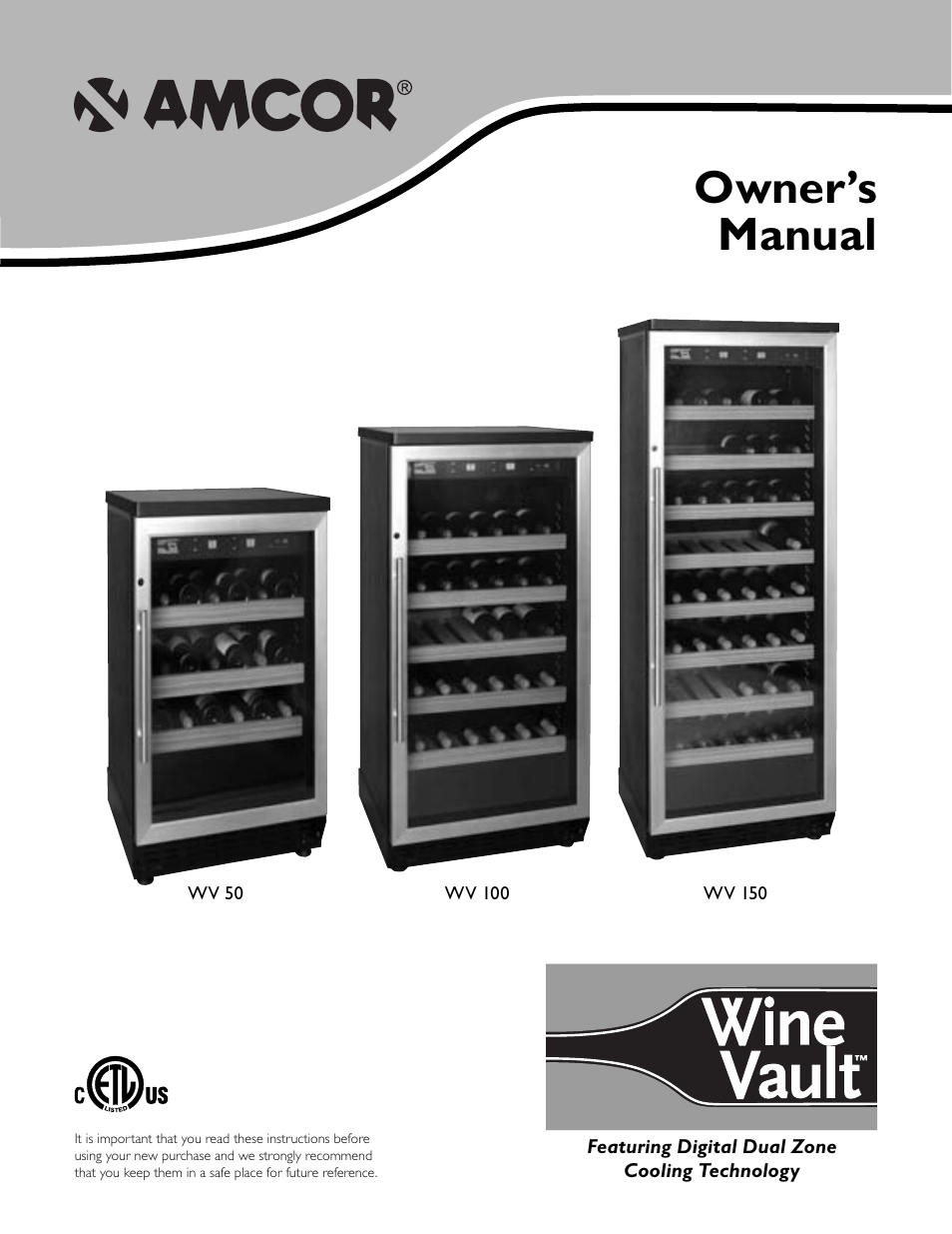 Amcor WV-100 User Manual | 34 pages
