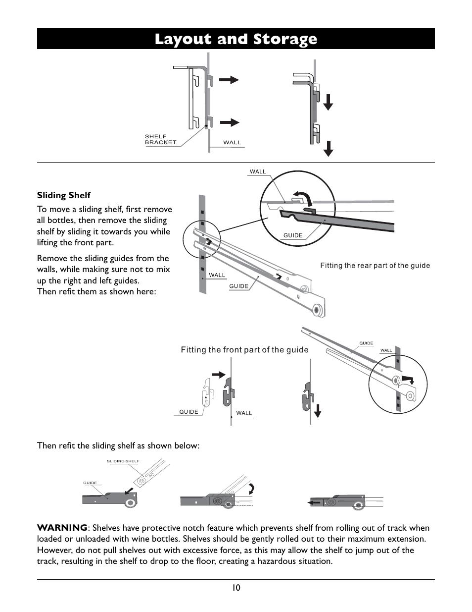 Layout and storage | Amcor WV-100 User Manual | Page 12 / 34