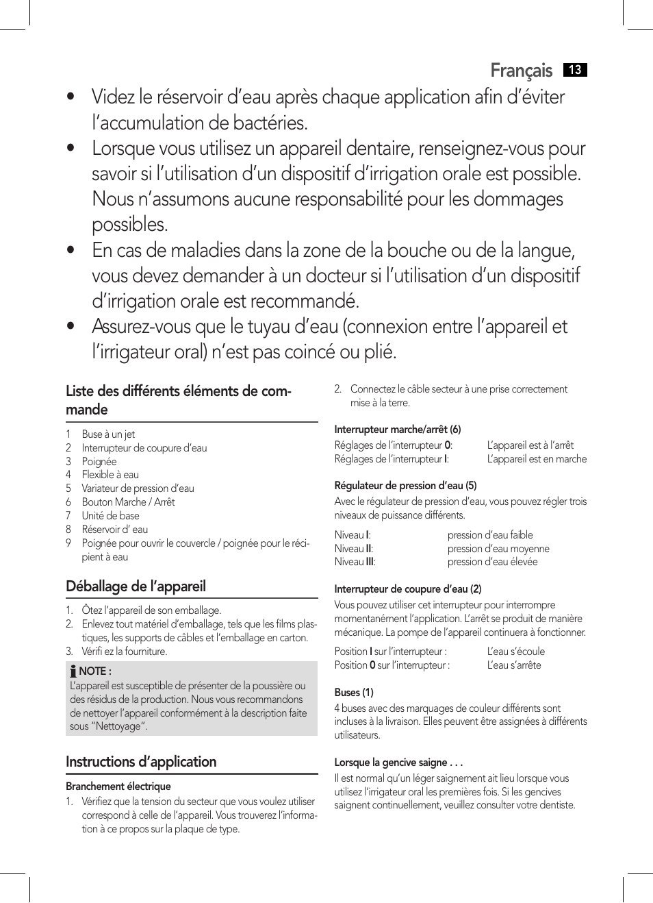 Français | AEG MD 5613 User Manual | Page 13 / 42