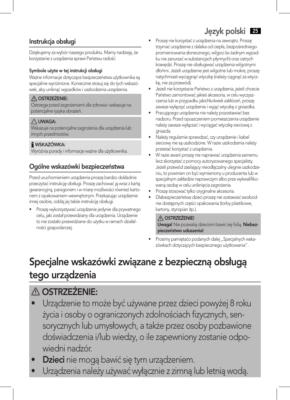 Język polski | AEG MD 5613 User Manual | Page 25 / 42