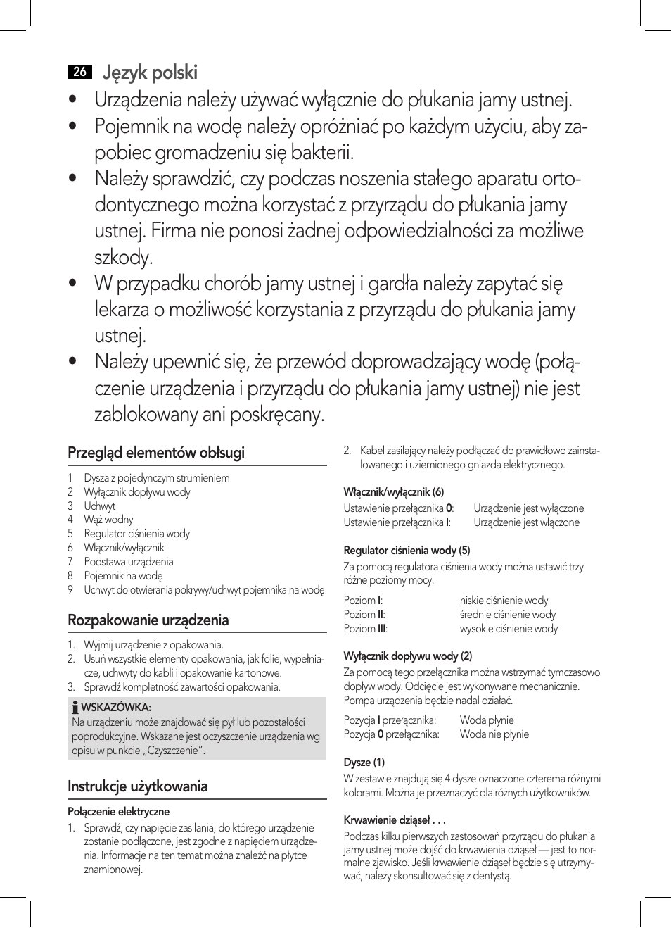 Język polski | AEG MD 5613 User Manual | Page 26 / 42