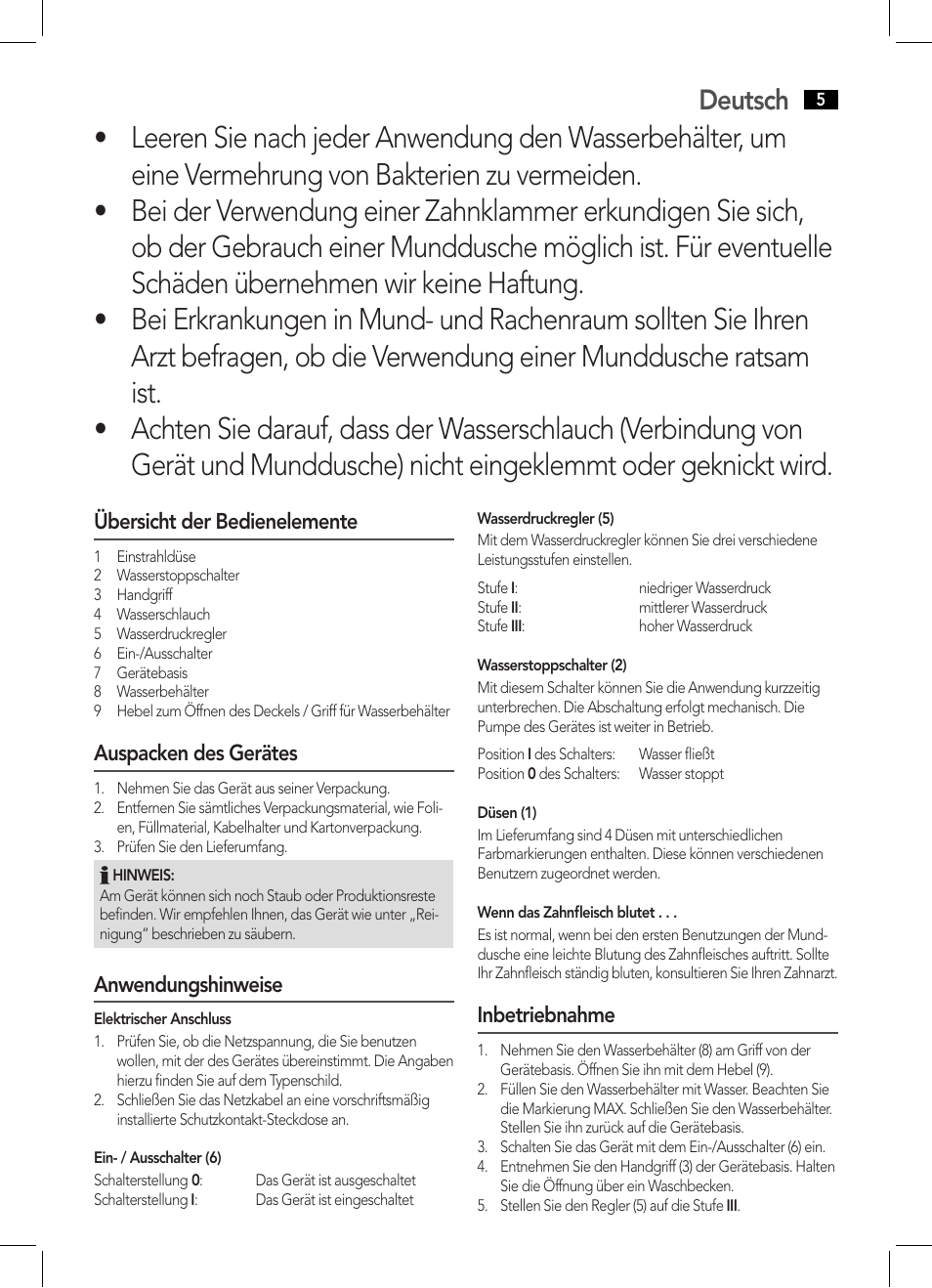 Deutsch | AEG MD 5613 User Manual | Page 5 / 42