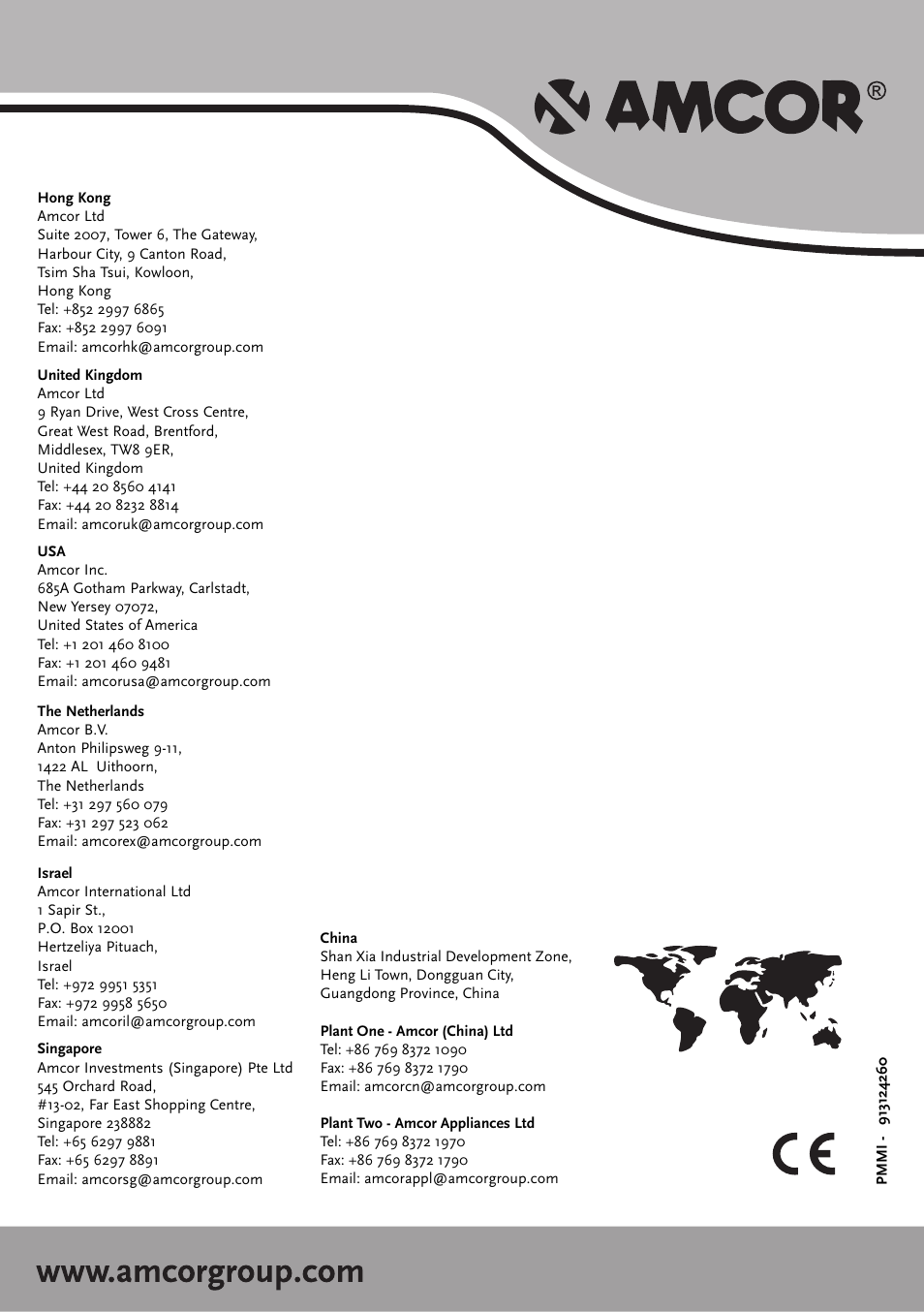 Amcor 9KE-410 User Manual | Page 16 / 16