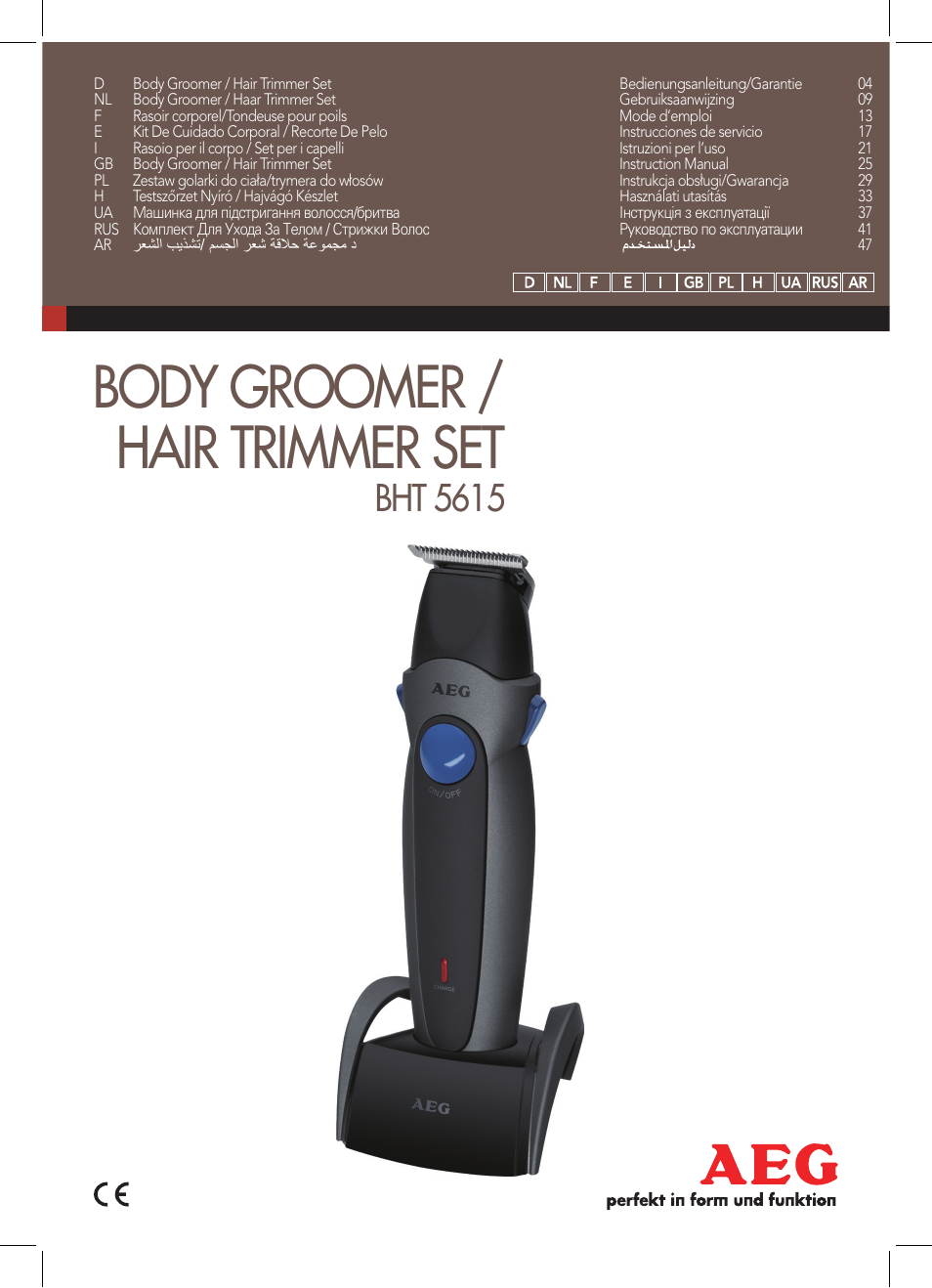 AEG BHT 5615 User Manual | 50 pages