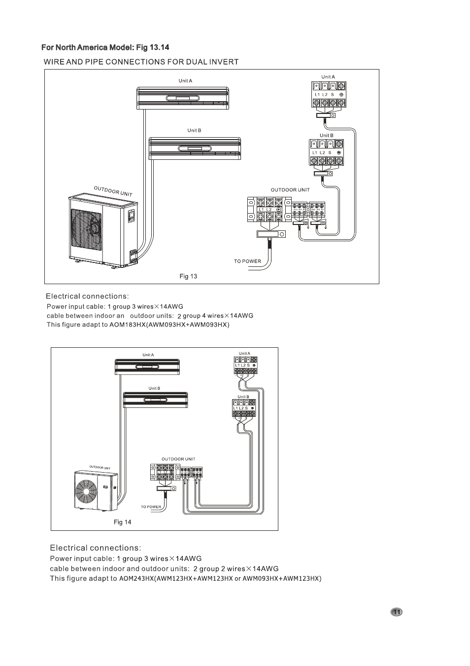 For north america model: fig 13.14 | Amcor AOM 183HX User Manual | Page 15 / 28