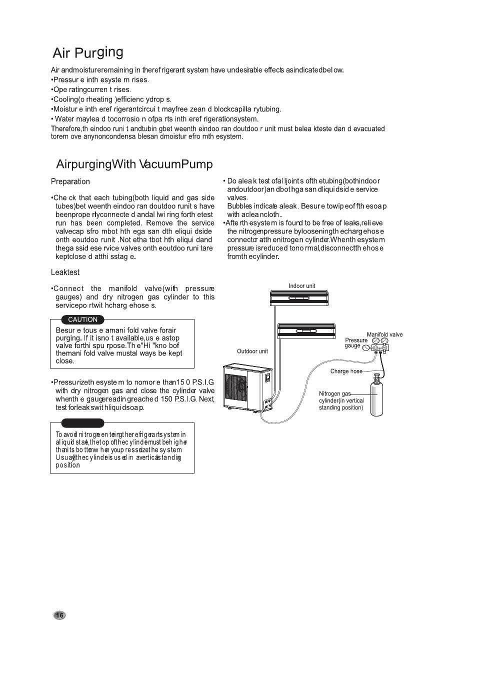 Preparation, Leakiest, Air purging | Airpurgingwith n^cuumpump | Amcor AOM 183HX User Manual | Page 20 / 28