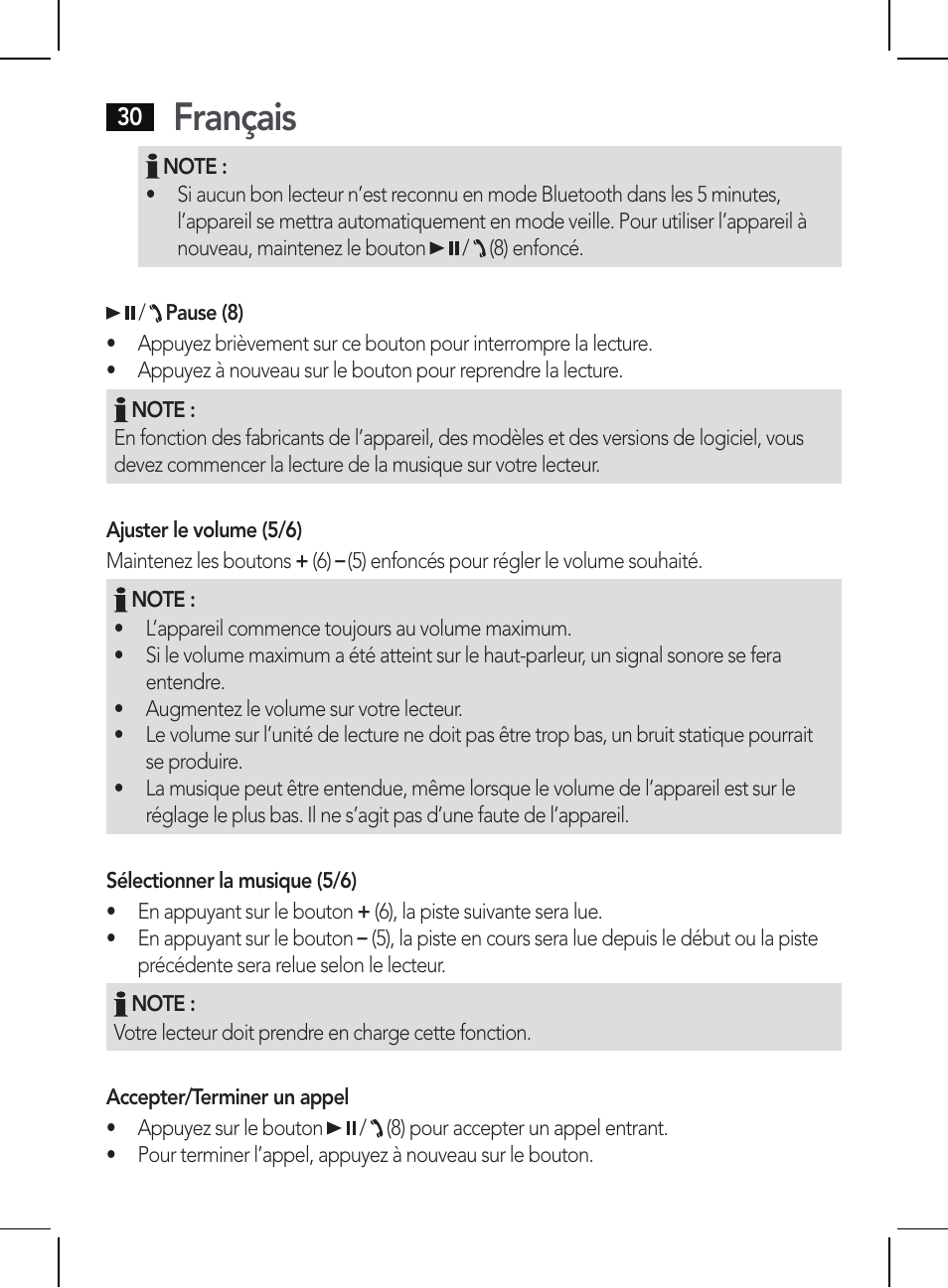 Français | AEG BSS 4810 User Manual | Page 30 / 62