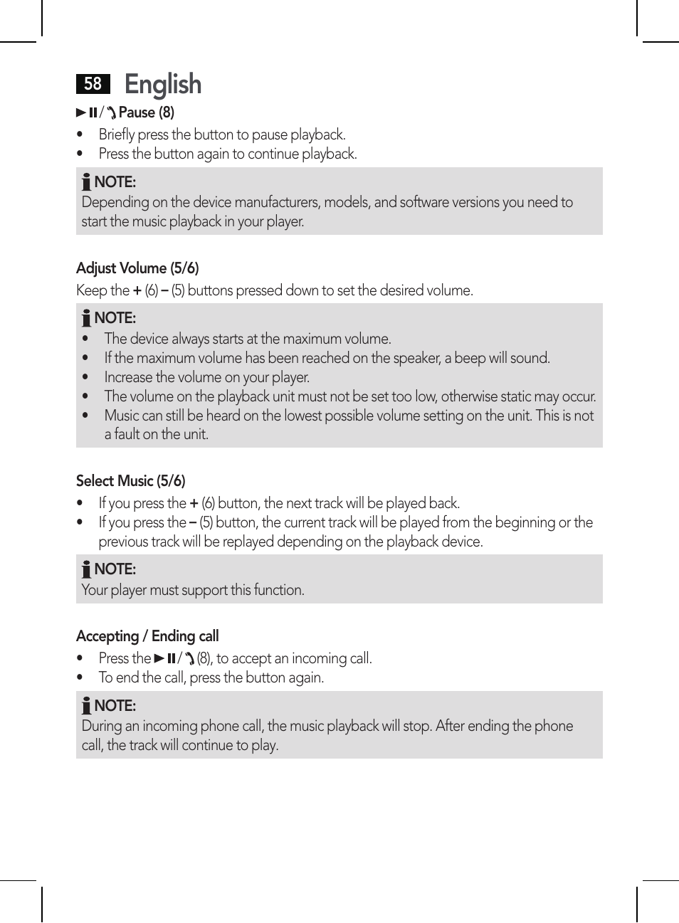English | AEG BSS 4810 User Manual | Page 58 / 62