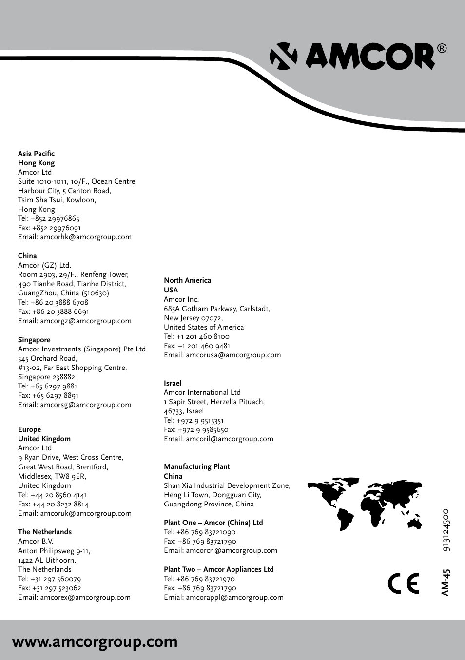 Amcor AM-45 User Manual | Page 24 / 24