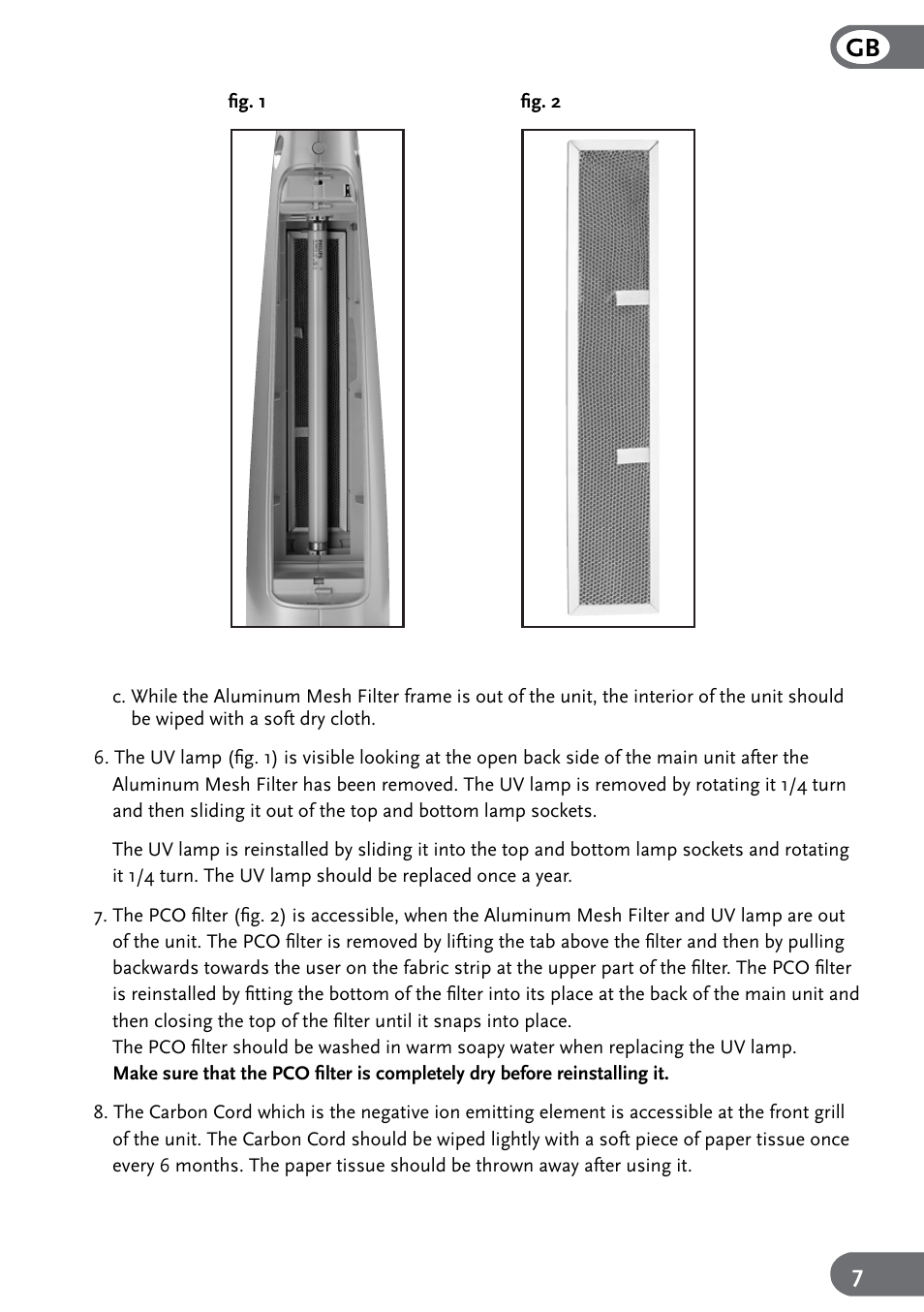 Cleaning and maintenance | Amcor AM-45 User Manual | Page 7 / 24