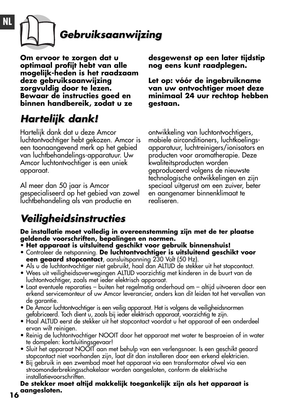 Amcor D950E User Manual | Page 16 / 20