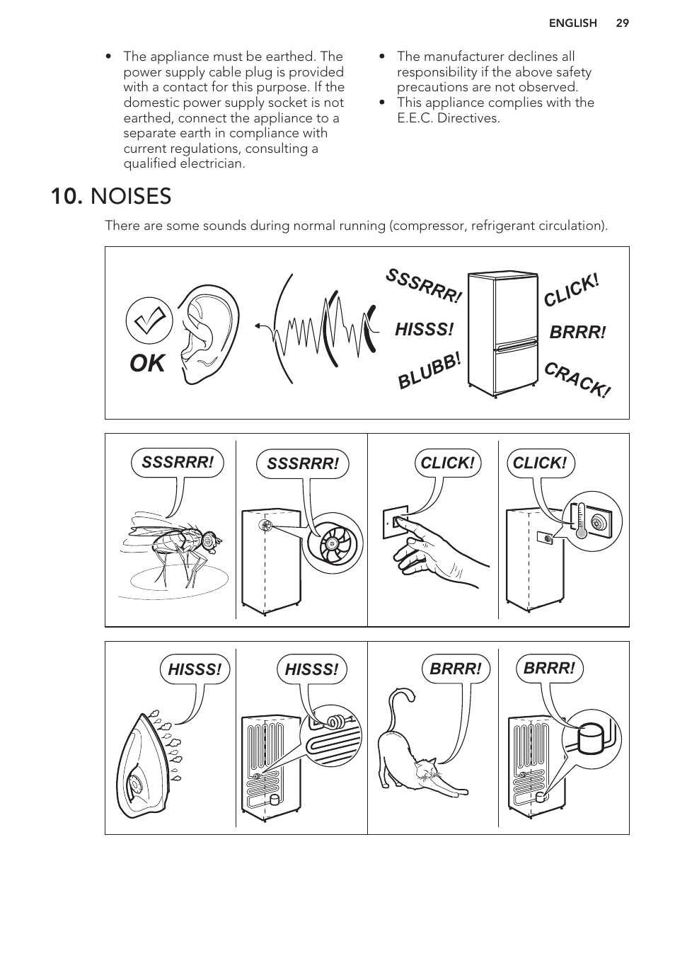 Noises | AEG A42200GSW0 User Manual | Page 29 / 64